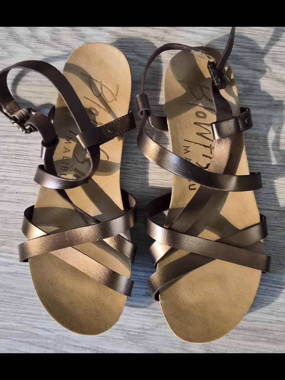 Blowfish Bronze Metallic Strappy Sandals for Women